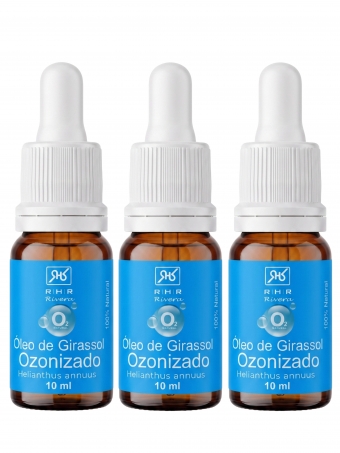Kit 3 Óleos de Girassol Ozonizado 10ml