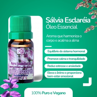 Óleo Essencial Sálvia Esclareia 5ml