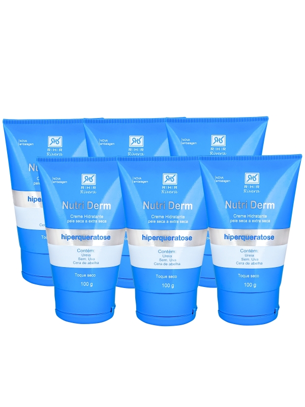 kit 6 Cremes Hidratantes com Ureia - Nutri Derm 100gr