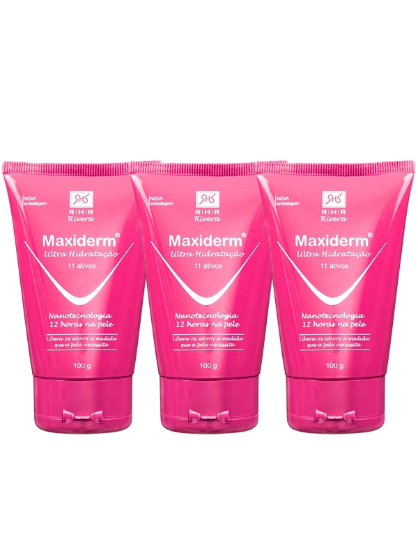 Kit 3 Unidades Creme Hidratante Nutritivo - Maxiderm 100gr